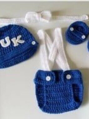 Crochet Baby Boy Kentucky Wildcats Football Inspired Outfit Photo Prop